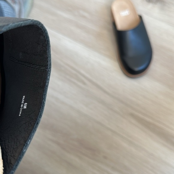 Eileen Fisher Black Slip-On Mules Bios Leather Mule NWOB - Picture 7 of 8